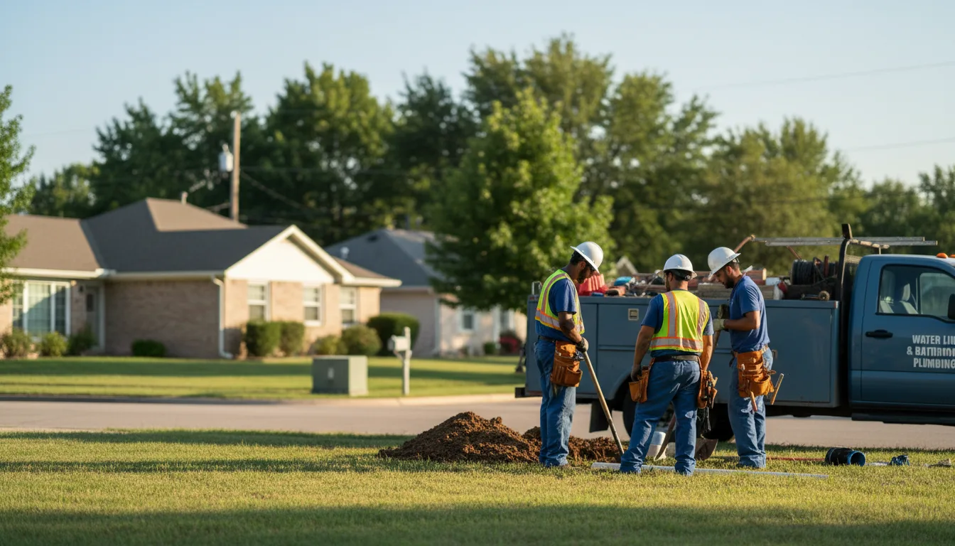 Residential water line and bathroom plumbing service in Mackey, IN